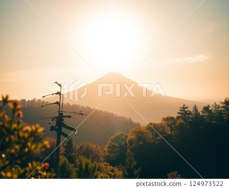 Mount Yotei as seen from Asagiri Plateau 124973522