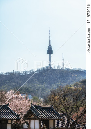 Namsangol Hanok Village and Namsan Tower 124973686
