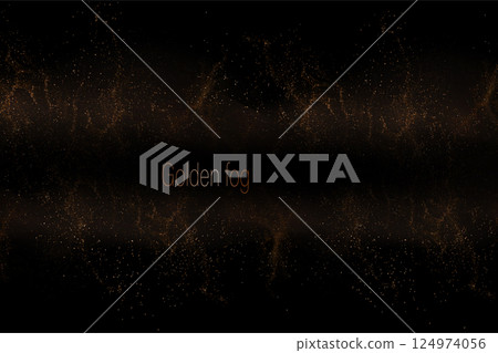 Isolated perimeter mosaic on black background, abstract design component 124974056