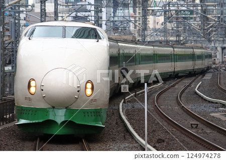 Tohoku/Joetsu Shinkansen 200 series (primary green stripe) Tohoku/Joetsu Shinkansen 200 series (primary green stripe) 124974278