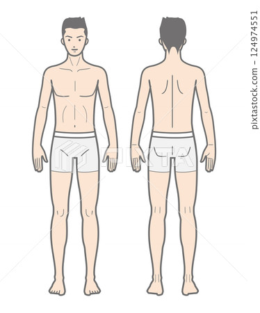 男_C型_全身_粗線 124974551