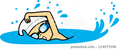 Crawling boy 124975596