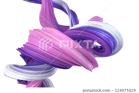 Abstract flowing gradient lines, 3d rendering. 124975829