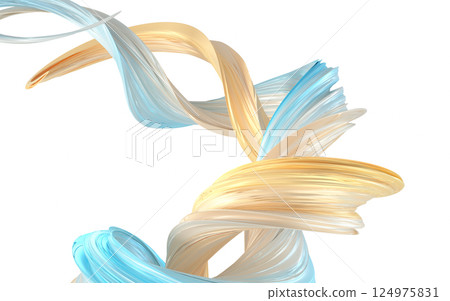 Abstract flowing gradient lines, 3d rendering. Abstract flowing gradient lines, 3d rendering. 124975831