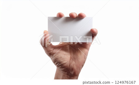 Hand holding a business card 124976167