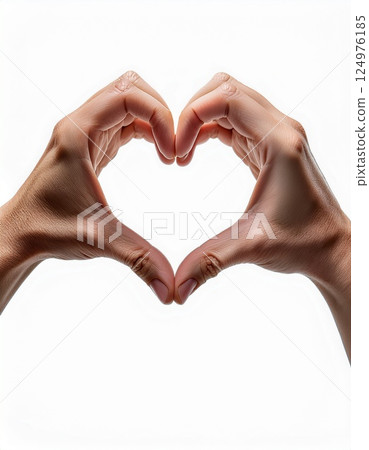 Hands making a heart symbol 124976185