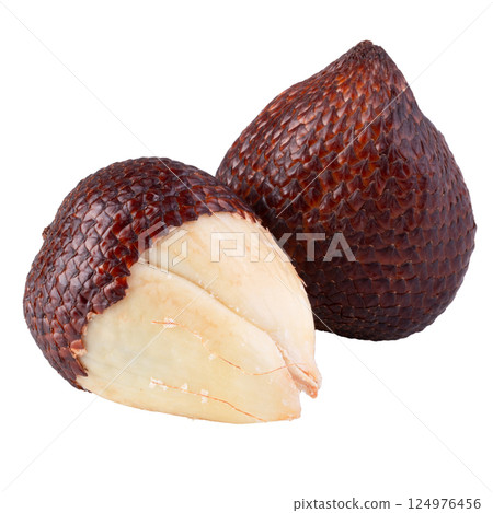 Salak fruit or snake fruit isolated on white background. Salak fruit or snake fruit isolated on white background. 124976456