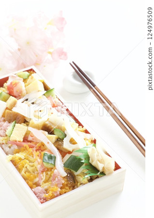 Spring leaflet sushi Spring leaflet sushi 124976509