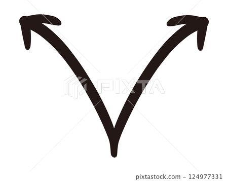 手繪的分支箭頭插圖 手繪的分支箭頭插圖 124977331
