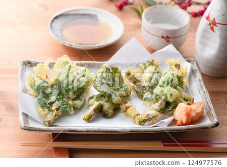 春天獨有的奢華:日本虎杖天婦羅(當地美食) 春天獨有的奢華:日本虎杖天婦羅(當地美食) 124977576