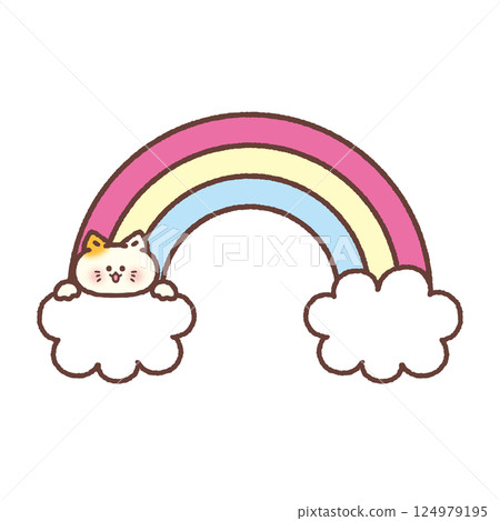 彩虹和貓 124979195