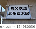 Bushu Araki Station sign Bushu Araki Station sign 124980030