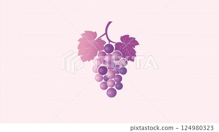 Modern abstract grape bunch logo showcasing soft purple hues and artistic simplicity for creative branding projects Generative AI 124980323