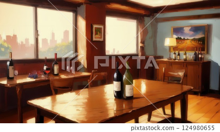 一間擺滿酒瓶的房間 124980655