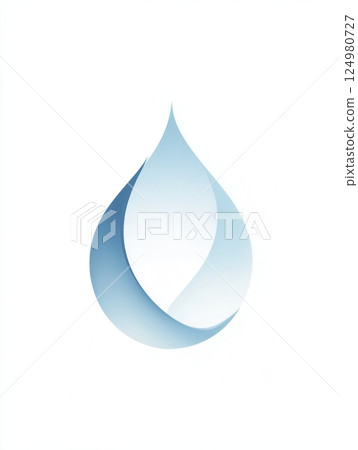 Milk drop logo design featuring smooth curves...-插圖素材 [124980727] - PIXTA圖庫
