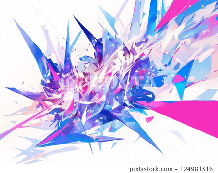 用色彩的爆炸來抽像地表達興奮和衝動 124981316