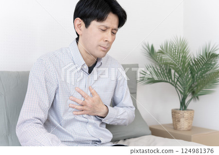 Man with stomach ache, stomach ache Man with stomach ache, stomach ache 124981376