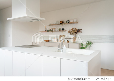 Newly built kitchens, kitchen islands, system kitchens 124981648