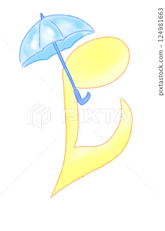 Musical note with umbrella 124981663