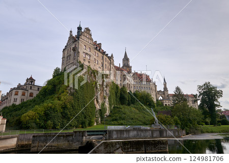 Sigmaringen, Germany - located in the Black Forest, very close to the source of the river Danube, Sigmaringen is famous for its Medieval fortress Sigmaringen, Germany - located in the Black Forest, very close to the source of the river Danube, Sigmaringen is famous for its Medieval fortress 124981706