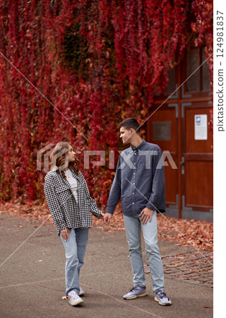 TEEN COUPLE LOVE STORY. Whispers of Love in German Splendor. Exploring German History with Love. Autumn Love Affair in German Elegance. Capturing the Essence of Teen Love 124981837
