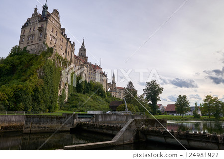 Sigmaringen, Germany - located in the Black Forest, very close to the source of the river Danube, Sigmaringen is famous for its Medieval fortress 124981922