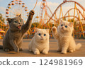 Scottish Fold brothers amusement park 124981969