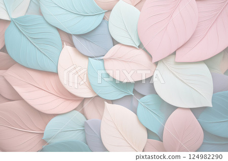 Pastel leaf background material Pastel leaf background material 124982290