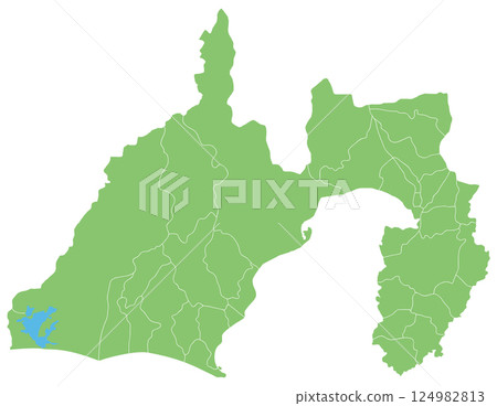 Dividable Shizuoka Prefecture Map Dividable Shizuoka Prefecture Map 124982813
