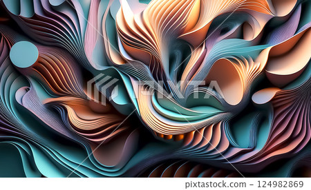 彩色陰影現代幾何背景插圖素材石頭 124982869