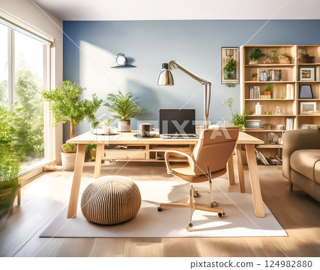 有電腦空間的房間圖像 124982880