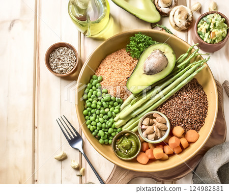 純素植物食品影像 純素植物食品影像 124982881