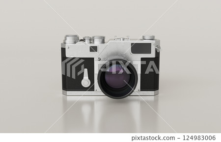 Old Retro Film Camera. 3D Rendering Old Retro Film Camera. 3D Rendering 124983006