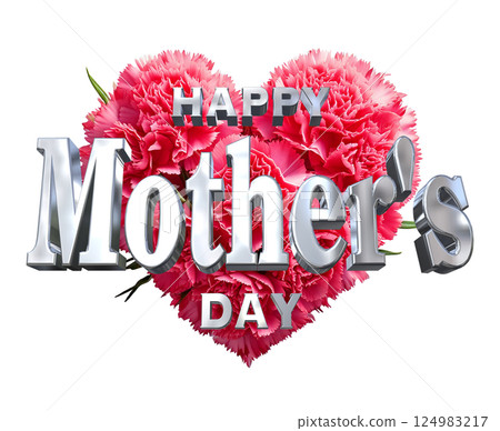 3DCG characters "Happy Mother's Day" Mother's Day 3DCG characters "Happy Mother's Day" Mother's Day 124983217