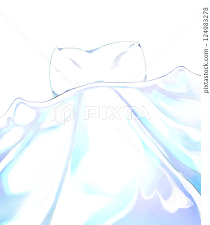 Futon and pillow Futon and pillow 124983278