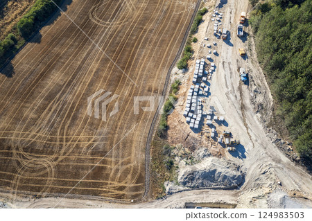 Construction new road Construction new road 124983503