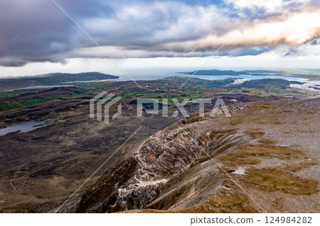 Kildarragh seen from the Muckish mountain in county Donegal. Ireland Kildarragh seen from the Muckish mountain in county Donegal. Ireland 124984282
