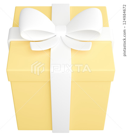 3D illustration_present_yellow 3D illustration_present_yellow 124984672