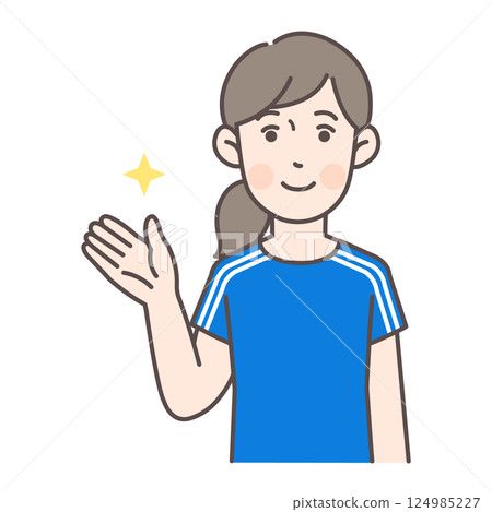 Guiding female soccer player 124985227