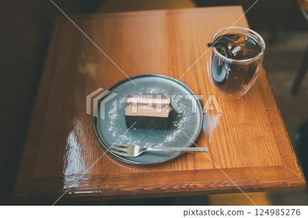 蛋糕 咖啡館 咖啡廳 124985276