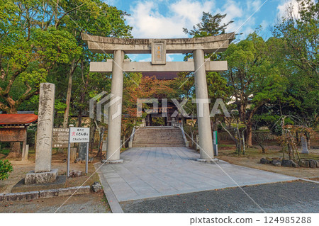 Fukuoka Kashii Shrine, the third torii gate on the approach Fukuoka Kashii Shrine, the third torii gate on the approach 124985288