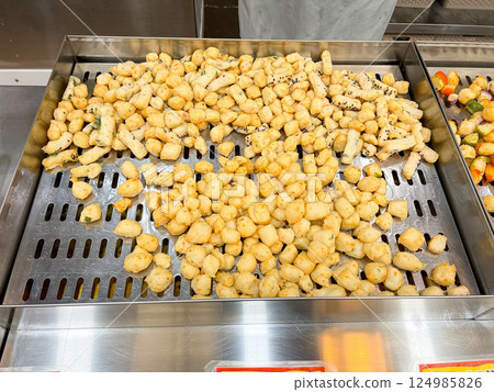 Korean traditional street food. fish cake. 124985826