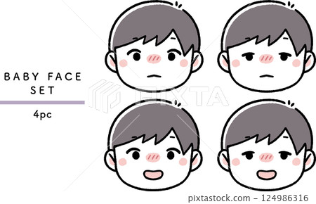 嬰兒與兒童病臉套裝 124986316