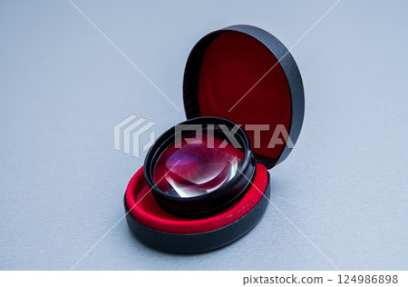 Indirect ophthalmoscopy lens in the red box. 124986898