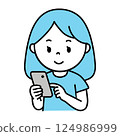 操作智能手機的女人 124986999