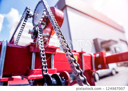 Modern agricultural machinery and equipment. Industrial details. 124987007