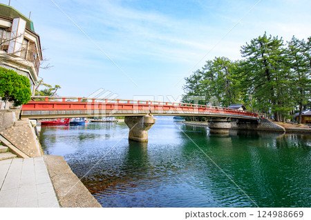 京都府宮津市春天的開泉橋 124988669