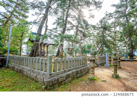 Amanohashidate Shrine in Spring, Miyazu City, Kyoto Prefecture Amanohashidate Shrine in Spring, Miyazu City, Kyoto Prefecture 124988675