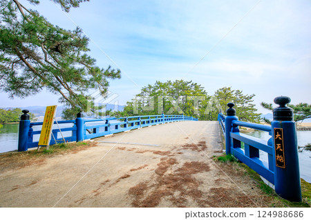 京都府宮津市春天的大天橋 京都府宮津市春天的大天橋 124988686