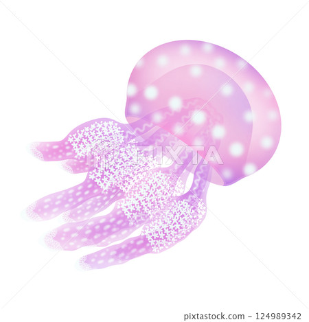 章魚水母_粉紅色 124989342